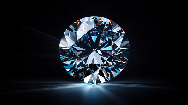 Rich Dimond Reflection With Black Background