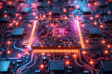 Obraz premium Quantum computers that leverage the principles of quantum mechanic