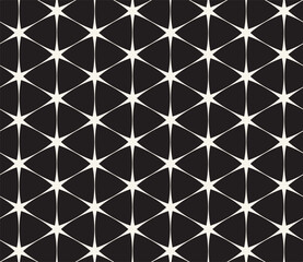 Vector seamless pattern. Repeating geometric elements. Stylish monochrome background design.