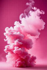 Pink smoke on pink backdrop