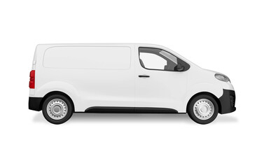 Van Side View on white background