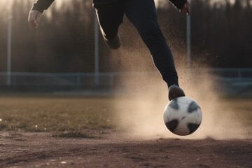 soccer ball in the goal - obrazy, fototapety, plakaty