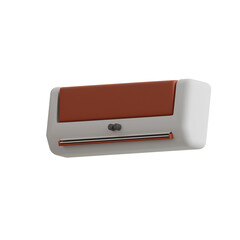 3D Air Conditioner Model  Efficient Cooling System. 3d illustration, 3d element, 3d rendering. 3d visualization isolated on a transparent background
