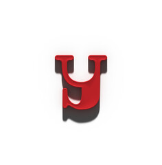 3D Character in Red with Drop Shadow