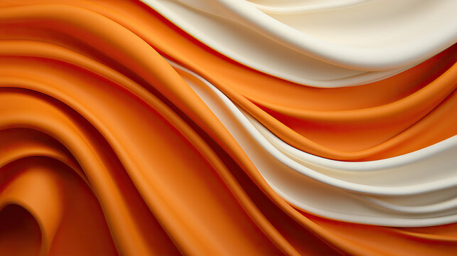 Abstract monochrome orange color creative paper texture background. Minimal geometric orange color shapes and lines