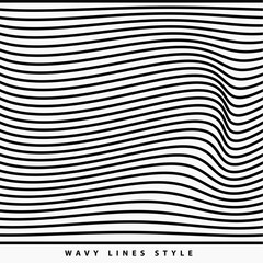 wavy black lines. abstract background