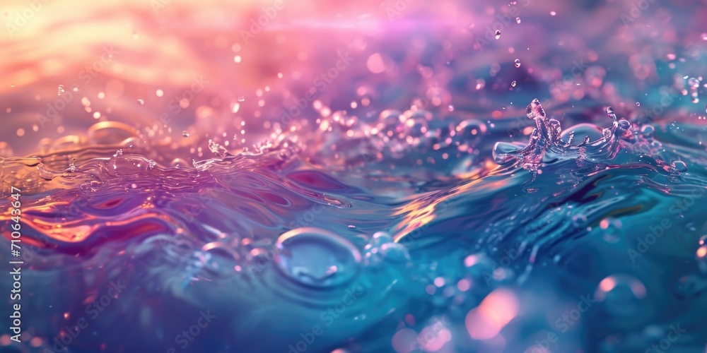 Poster a close up view of a wave in a body of water. can be used to depict the power and beauty of nature