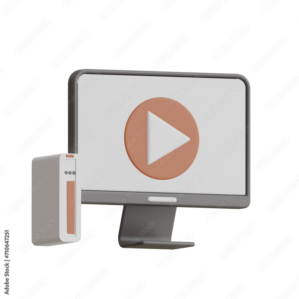 Poster 3d tv monitor model visual entertainment. 3d illustration, 3d element, 3d rendering. 3d visualizatio