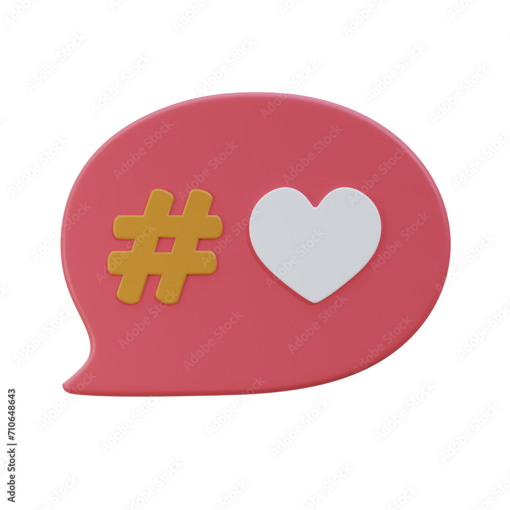 Poster 3d hashtag model trending to transformative. 3d illustration, 3d element, 3d rendering. 3d visualiza