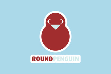 Penguin Sticker vector logo design. Penguin sticker icon vector design. Symbol logo illustration.
