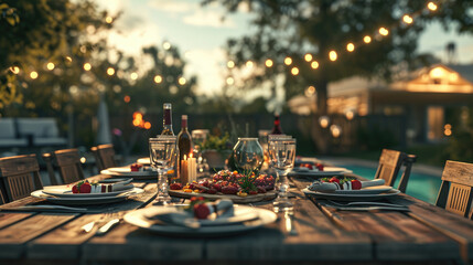 outdoor dining family gathering
