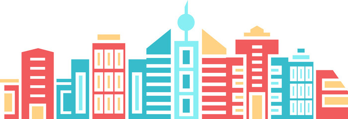 Fototapeta premium Tower and Skyscraper Illustration 