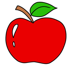 red apple illustration