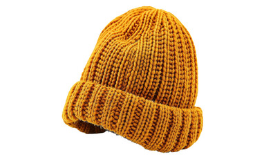 Cozy Knit Winter Skull Cap on a transparent background