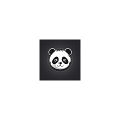 cute panda design logo