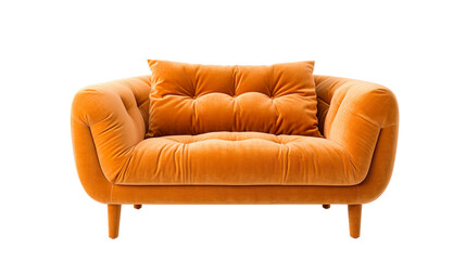 Obraz premium front view of a contemporary loveseat sofa isolated on a white background 