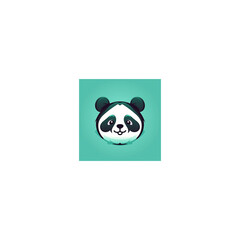cute panda design logo
