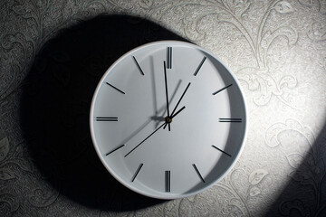Analog clock on the wall	