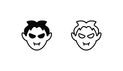Devil icon design with white background stock illustration