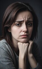 Fototapeta premium depressed woman portrait