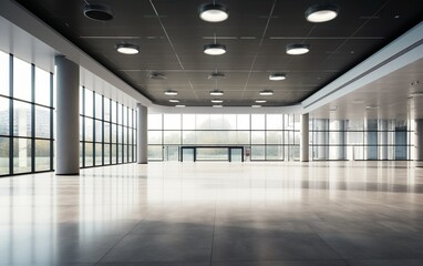 Empty hall in the modern office building