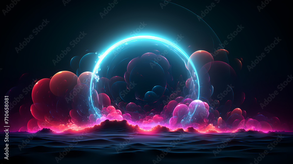 Poster abstract background and data transfer concept, abstract line art background