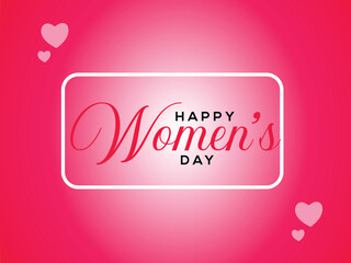 Abstract Happy Women's Day, attractive & love vector template design.