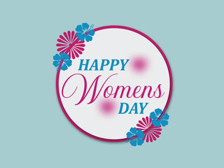 Abstract Happy Women's Day, attractive & love vector template design.