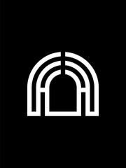 HH monogram logo template