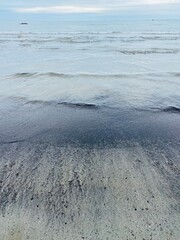 waves on the sand