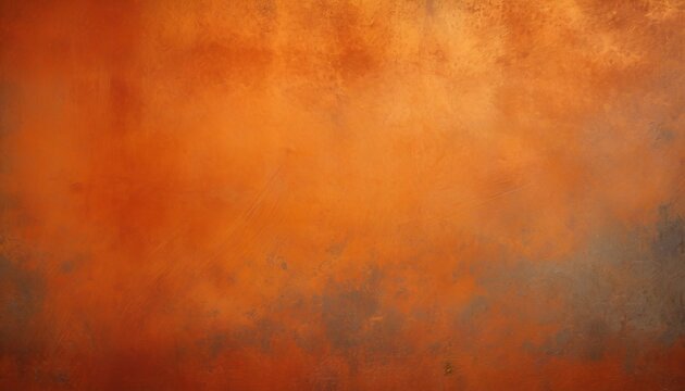 orange copper background texture and grunge warm fall autumn and halloween colors painted with dark grungy border and bright metal wall design illustration