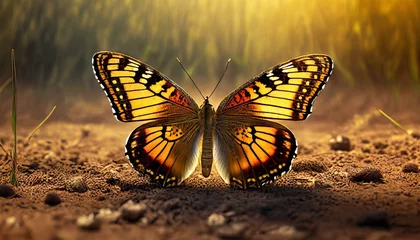 Crédence de cuisine en verre imprimé Papillons en grunge grunge butterfly illustration