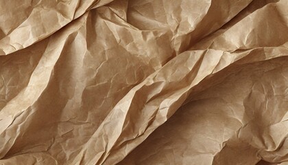 seamless crumpled brown grocery bag butcher or kraft packing paper background texture wrinkled card stock closeup pattern moving day postal shipping or arts and crafts backdrop 3d rendering  - obrazy, fototapety, plakaty