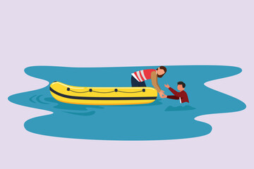 First aid, emergency concept. Colored flat vector illustration isolated.