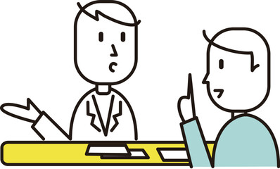 会話するビジネスパーソンのイラスト