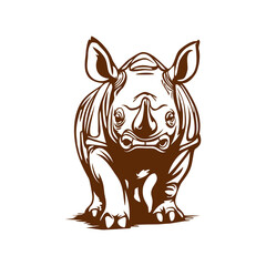 Angry Rhinoceros Illustration