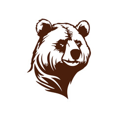 Bear Head Illustration