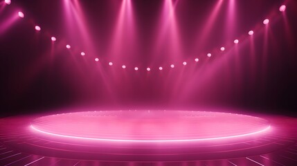 Empty stage light background with spotlight illuminated stage for concert or modern dance. Stage...