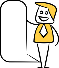 Businessman with Blank Speech Bubble
