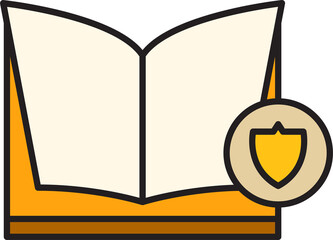 Book and Shield Icon
