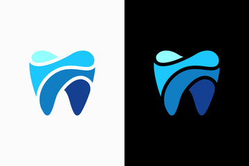 dental waves Vector Logo Premium