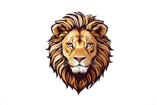 image of a lion's face on a transparent background,  created by ai generated
