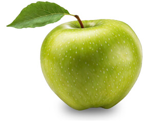 Green apple isolated with transparent background