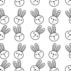 Hares outline repeating pattern