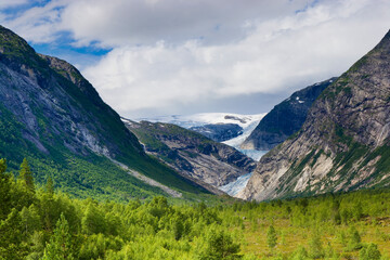 Obraz premium Spectacular views of the Nigardsbreen glacier, Norway