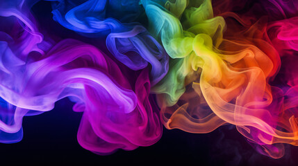 Abstract wave of colorful smoke.