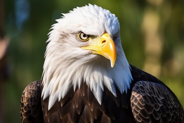 Obraz premium Majestic Bald Eagle Portrait in Natural Habitat