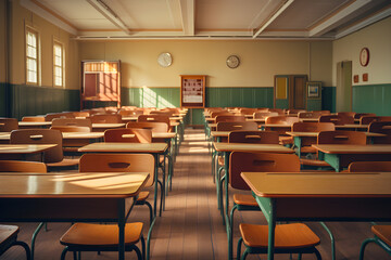 classroom with chairs
