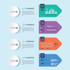 Free vector flat infographic element collection