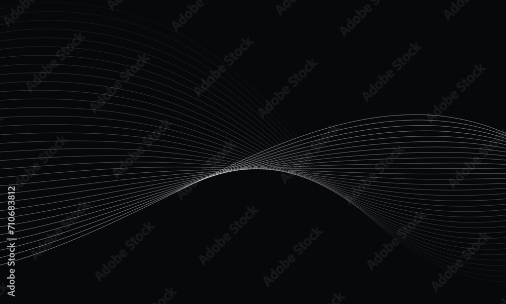 Poster abstract seamless geometric thin wave line with dark.